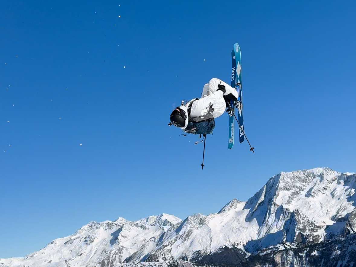 Mathys Fornasier Doing a Huge Backflip