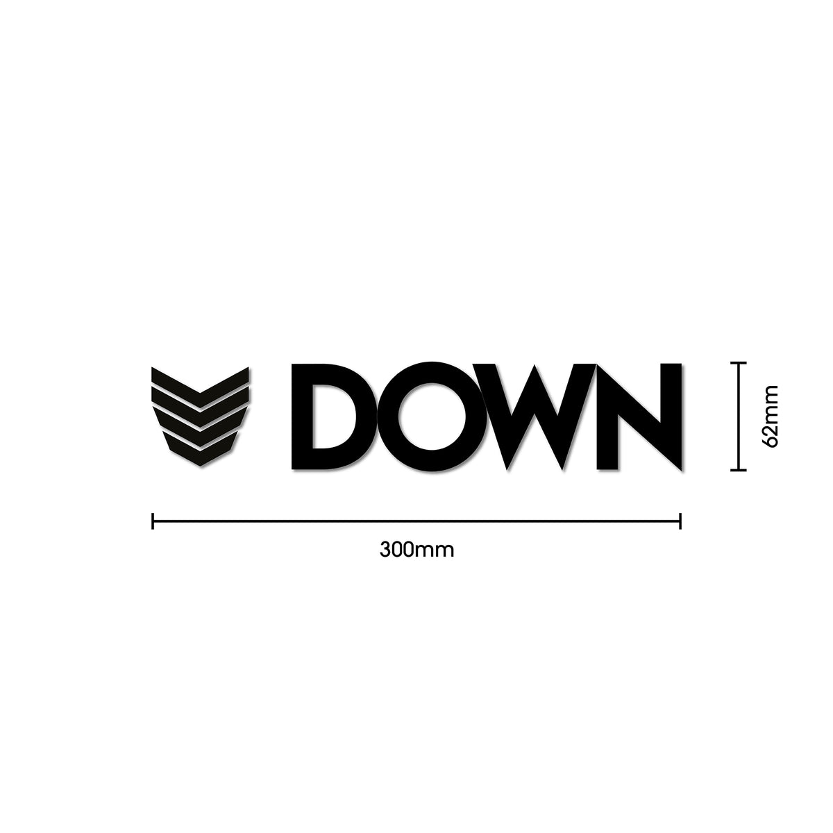 DOWN STICKER CORPO
