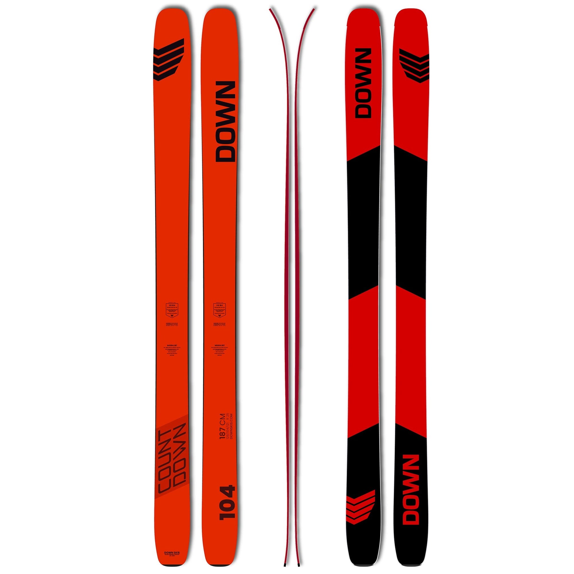 DOWN CD104 CARBON model 23/24 - showing: ski top design.